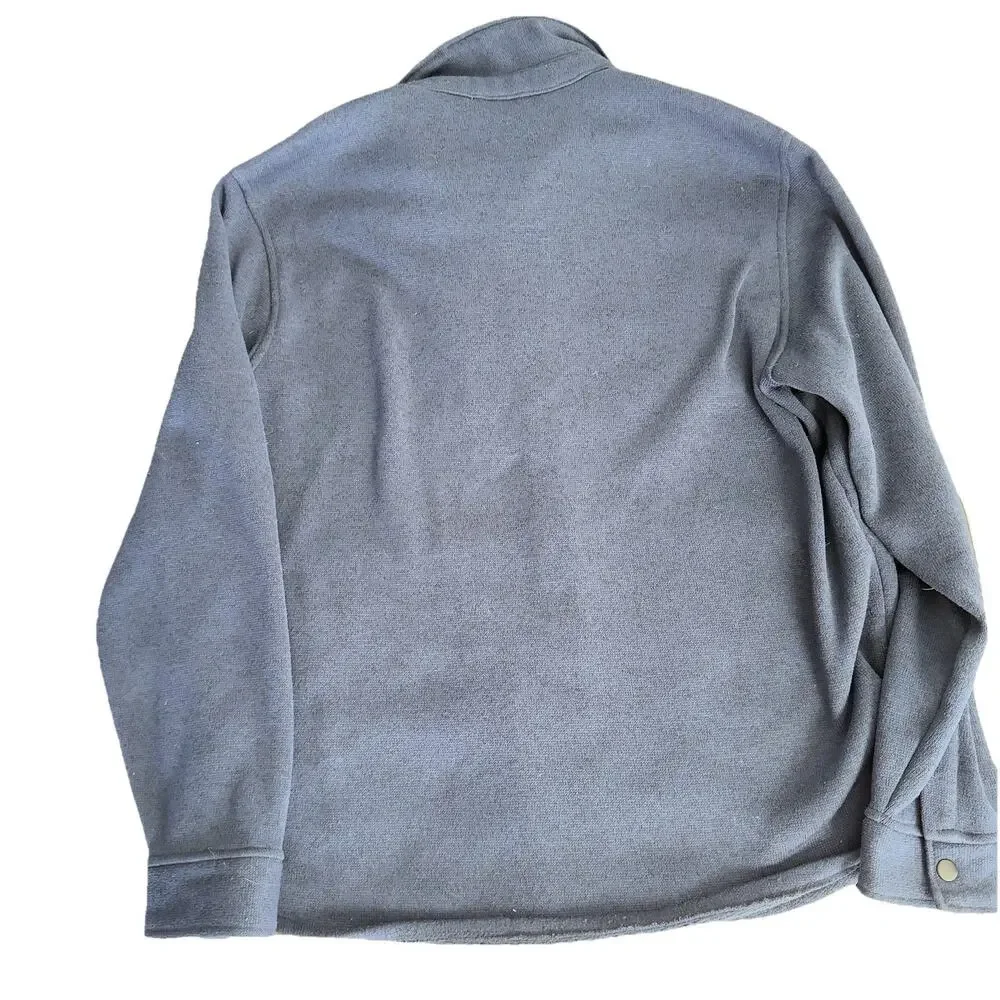 Rugged Elements Men's Sweater Fleece Over Shirt Dark Blue Large